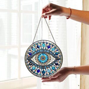 Evil Eye Suncatcher Stained Glass 7.8''